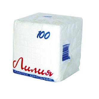 Салфетки сервировочные Лилия 100шт белые