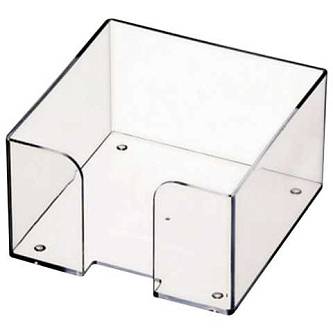 Пластбокс для бум. блока  9х9х5см, прозрачный