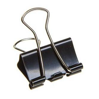 Зажим для бумаг 25мм черный