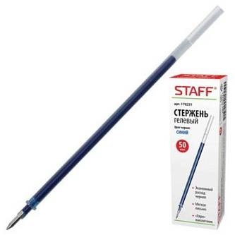 Стержень гелевый STAFF 0,5мм 135мм синий