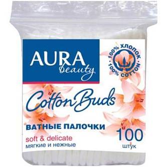 Ватные палочки AURA 100шт