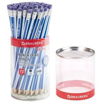 Карандаш чернографитный GX-100 ТМ, с ластиком