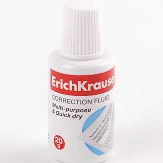 Корректирующая жидкость ErichKrause 20мл, с губкой