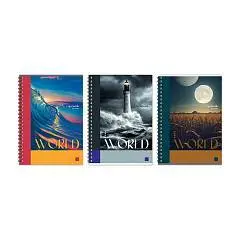 Тетрадь А4 96л кл BG Мой мир, спираль, фото №1