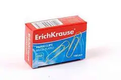 Скрепки ErichKrause 33мм, 100шт, медные, фото №1