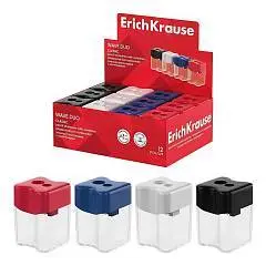 Точилка пластиковая "ЕК Wave" на 2 отв, с контейнером, фото №1