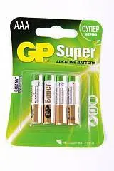 Элемент питания GP Super Alkaline 24А ААА - 4 шт, фото №1
