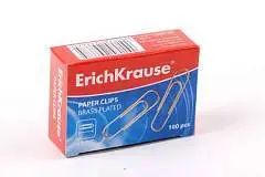 Скрепки ErichKrause 28мм, 100шт, медные, фото №1
