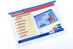 Пакет на гиб. молн. EK B5 прозрачный (цвет молнии в асс.), фото №1